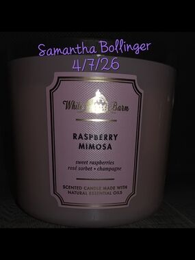 Bath & Body Works 3-Wick Candle Raspberry Mimosa